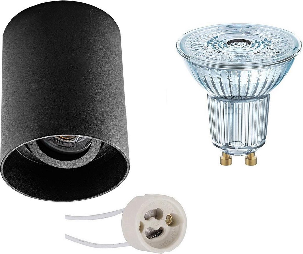 Osram - Opbouwspot Set - Parathom Par16 930 36d - Pragmi Luxina Pro - Gu10 Fitting - Dimbaar - Opbouw Rond - Mat - - Zwart