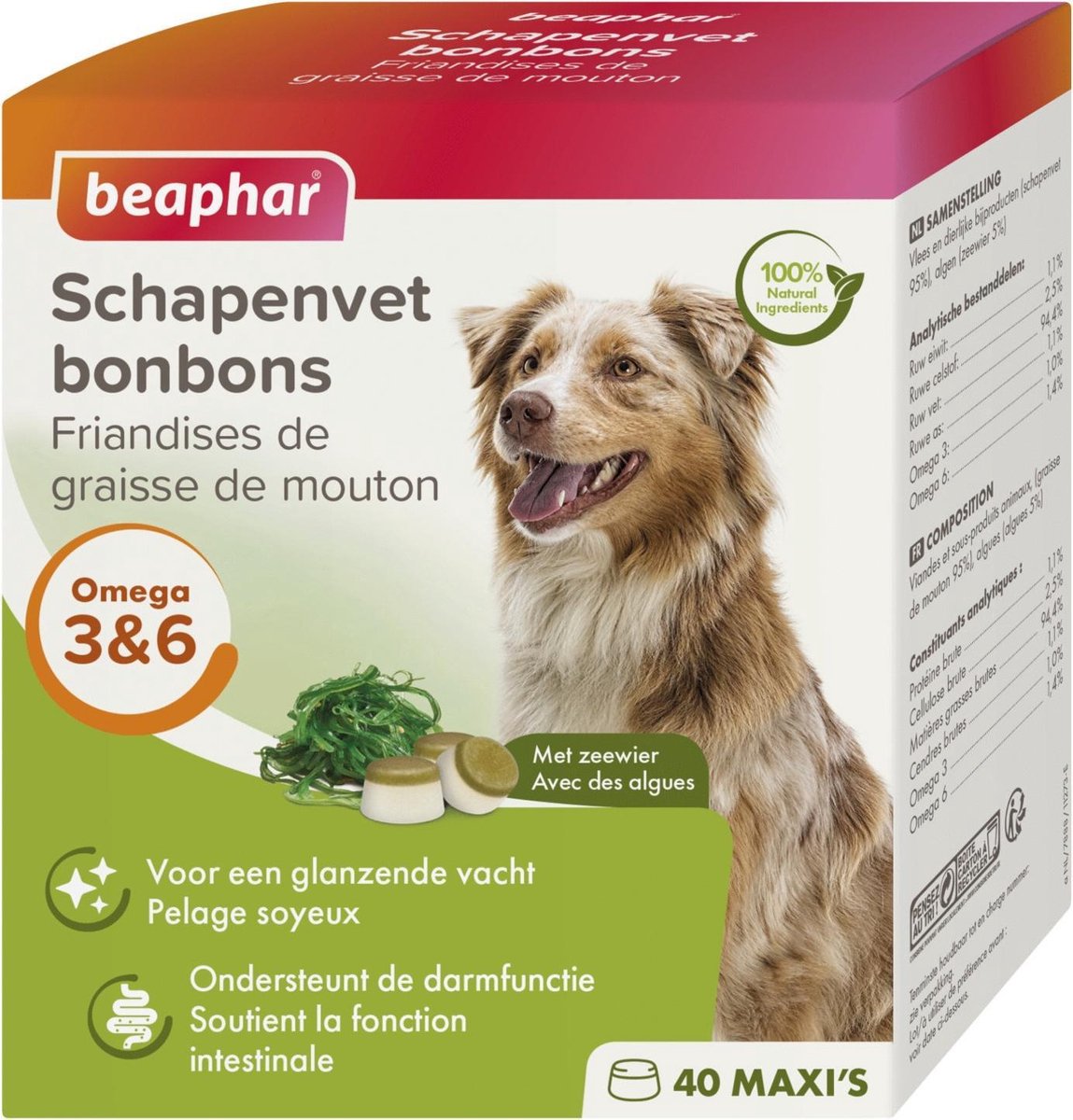 Beaphar Schapenvetbonbons Zeewier - Hondensnacks - Medium