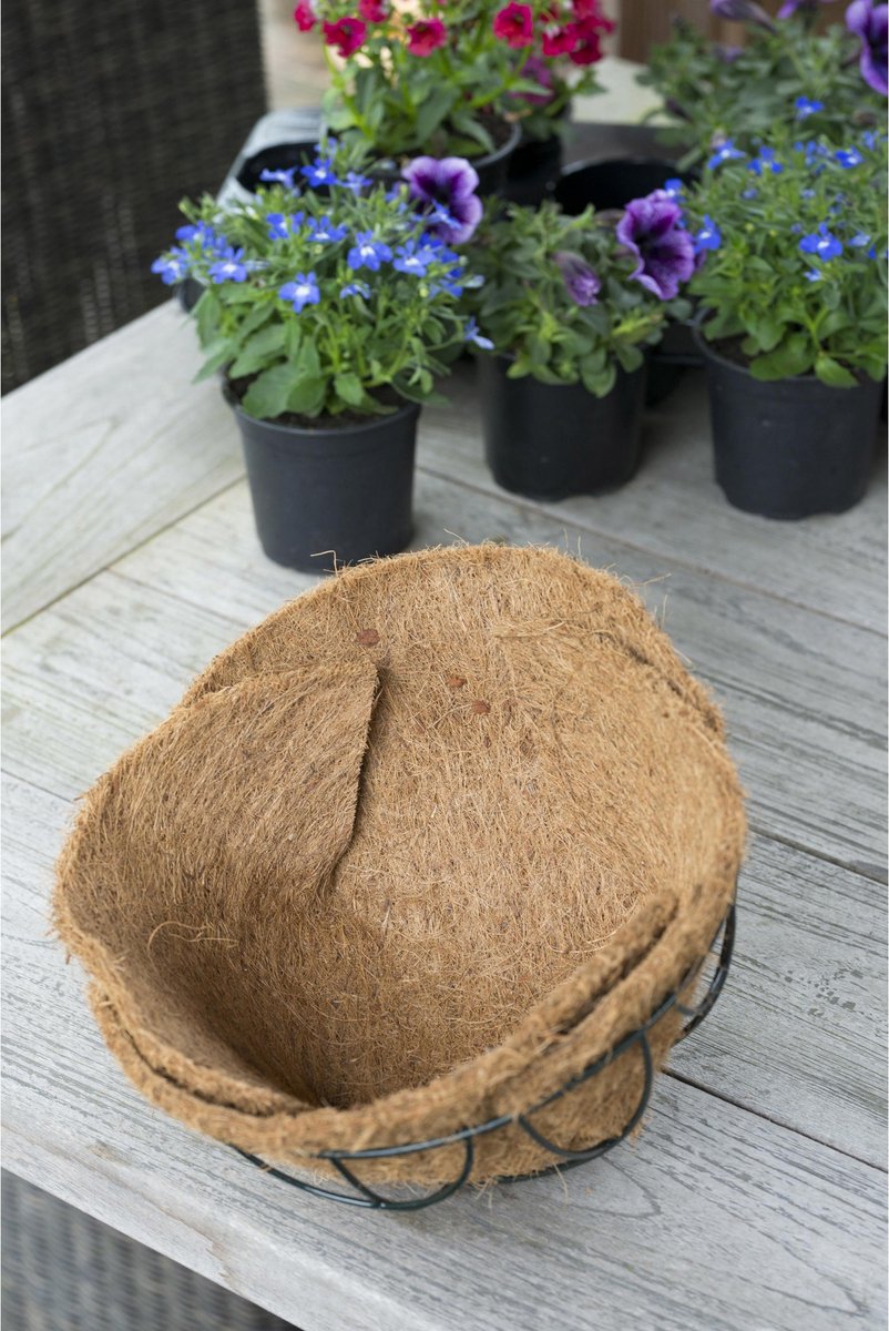 Nature Inlegvel Kokos Voor Hanging Basket 30 Cm - Kokosinleggers / Plantenbak Van Kokos - Bruin