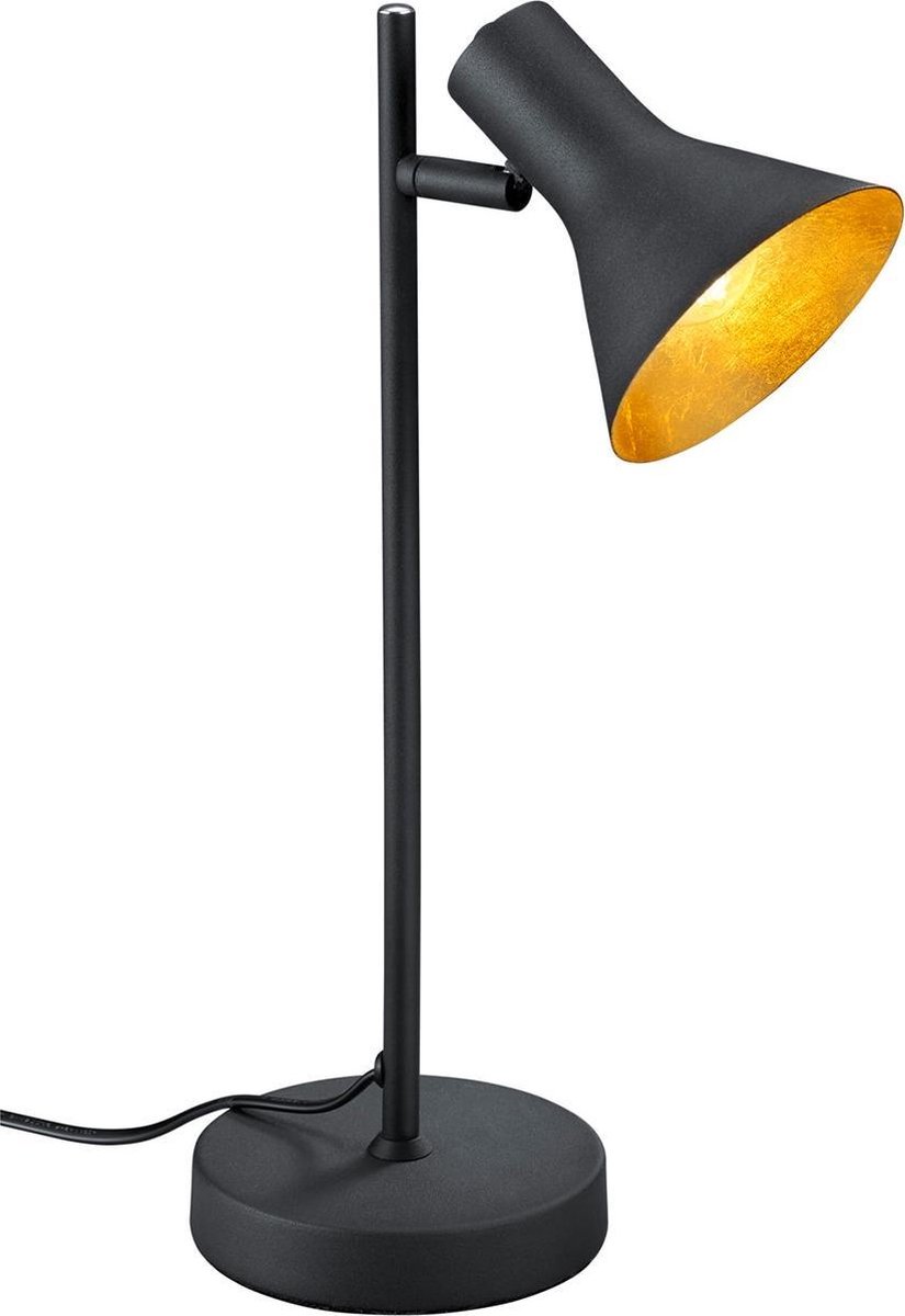 BES LED Led Tafellamp - Trion Nana - E14 Fitting - Rond - Mat - Aluminium - Zwart