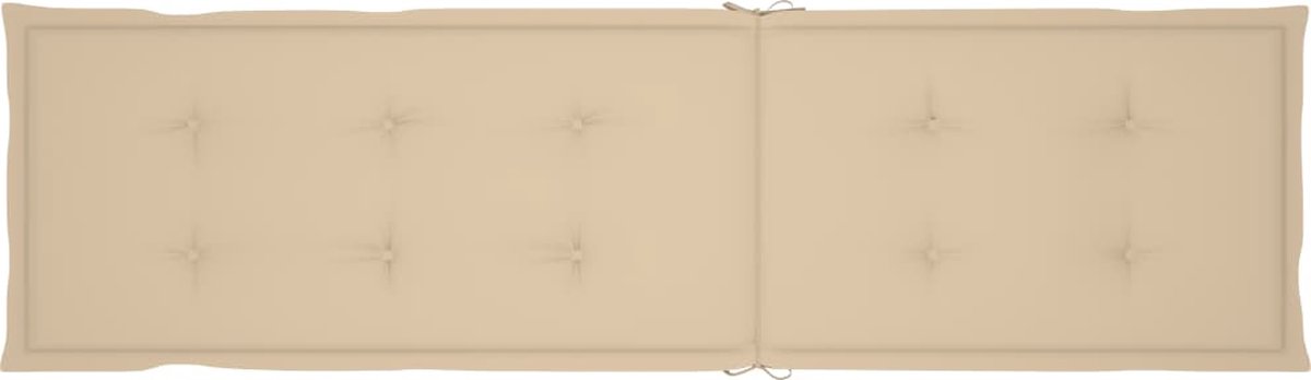 Vidaxl Terrasstoel Met Voetensteun En Kussen Massief Acaciahout - Beige