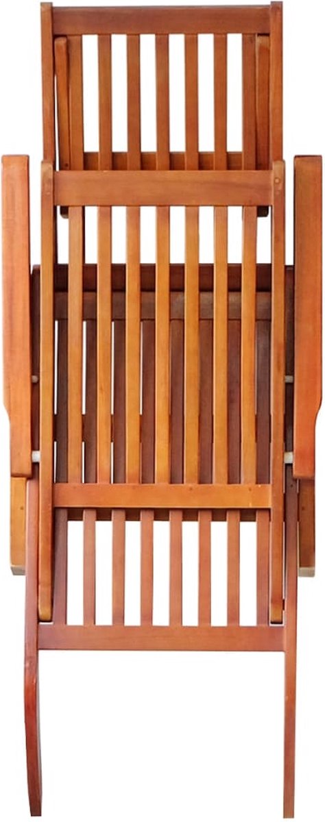 Vidaxl Terrasstoel Met Voetensteun En Kussen Massief Acaciahout - Beige