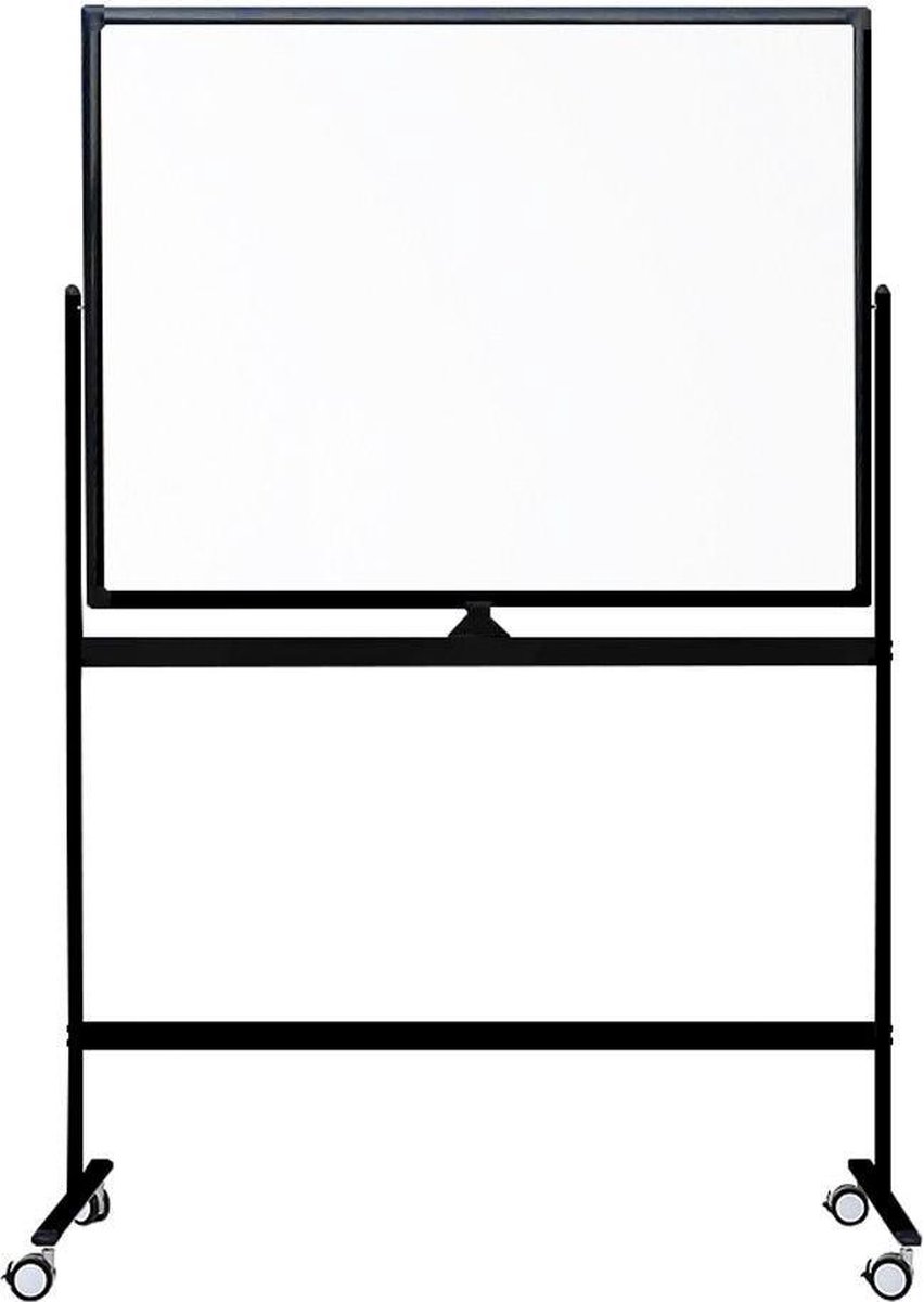 IVOL Verrijdbaar Whiteboard - Dubbelzijdig En Magnetisch - 90x120 Cm - - Zwart