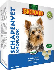 Biofood Schapenvet Mini 80 stuks - Hondensnacks - Knoflook&Schapenvet