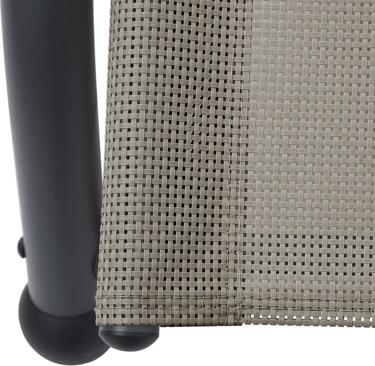 Vidaxl Ligbed Tweepersoons Met Luifel Textileen Taupe