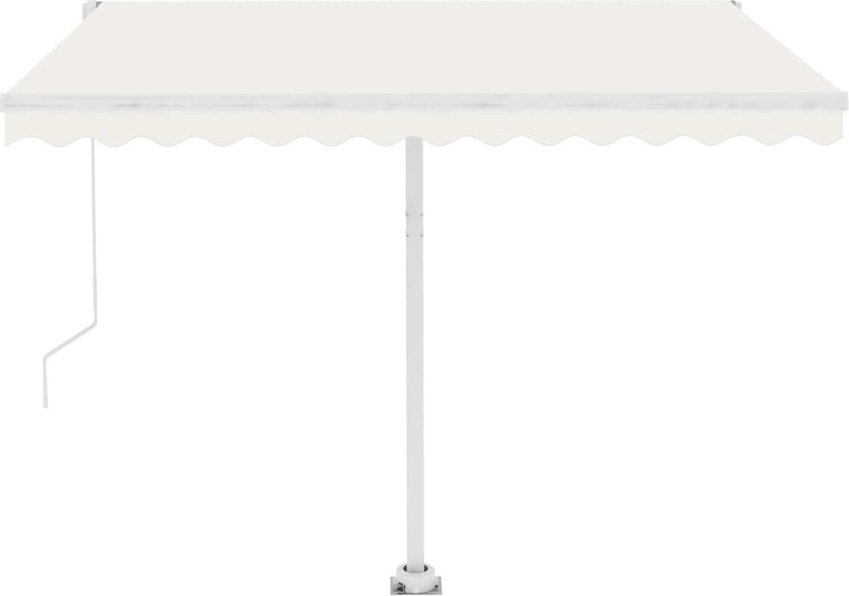 Vidaxl Luifel Handmatig Uittrekbaar Met Led 350x250 Cm Crèmekleurig