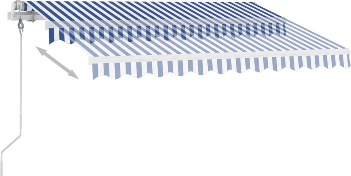 Vidaxl Luifel Vrijstaand Automatisch 350x250 Cm En - Blauw