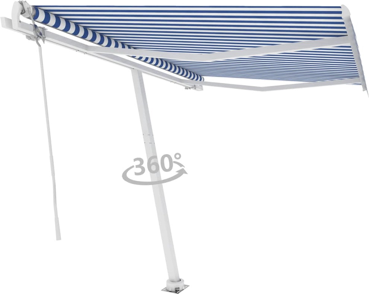 Vidaxl Luifel Vrijstaand Automatisch 350x250 Cm En - Blauw