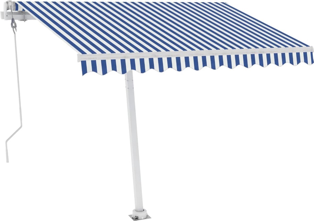 Vidaxl Luifel Vrijstaand Automatisch 350x250 Cm En - Blauw