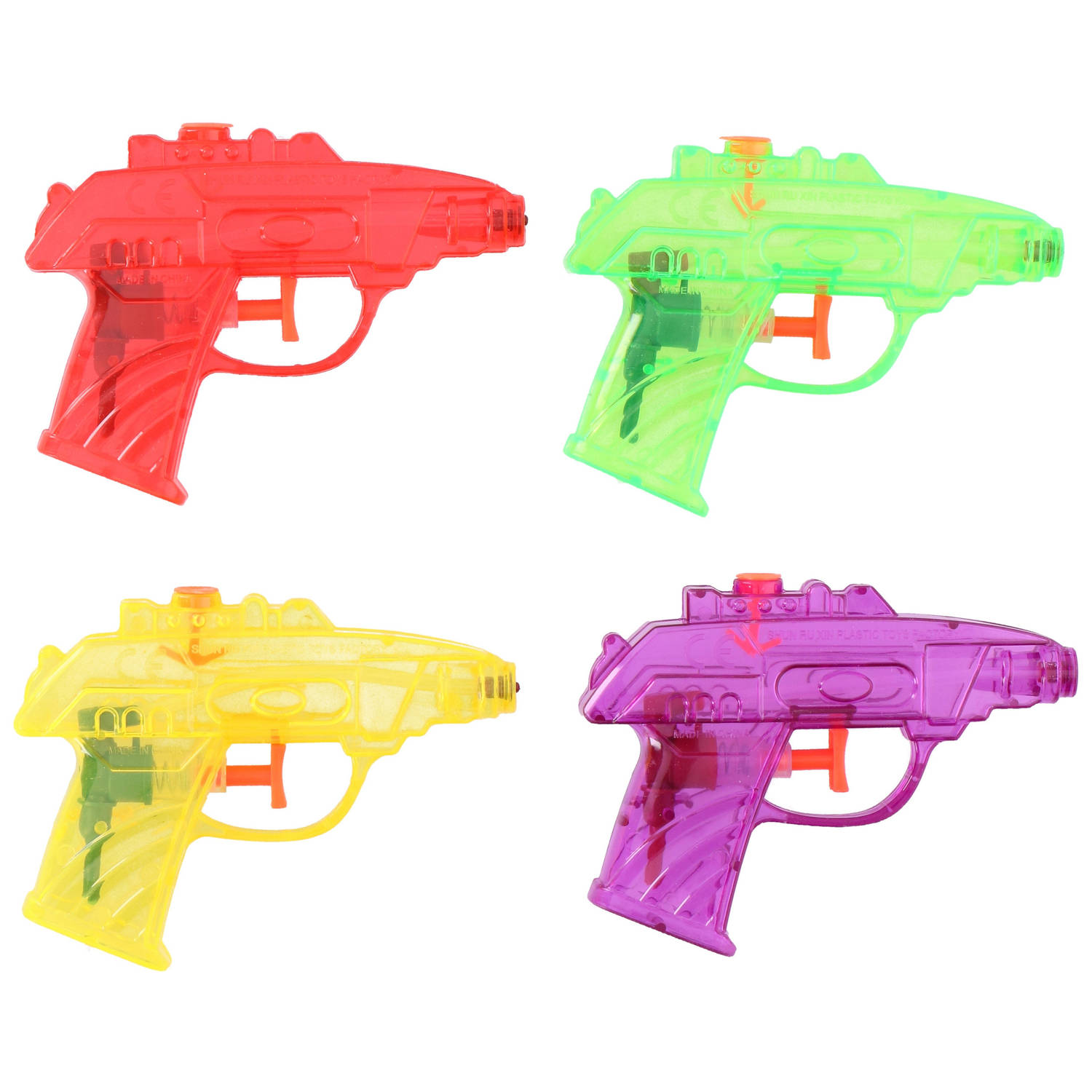 Waterpistool/waterpistolen Setje 4 Stuks 11,5 Cm