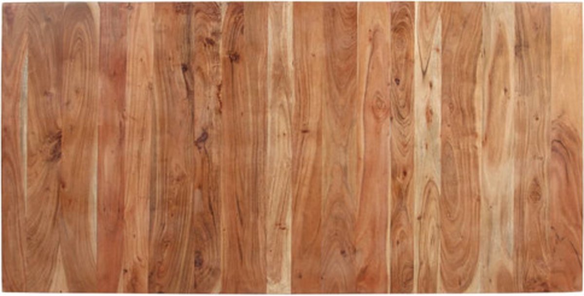 Vidaxl Eettafel 160x80x76 Cm Massief Acaciahout - Zwart