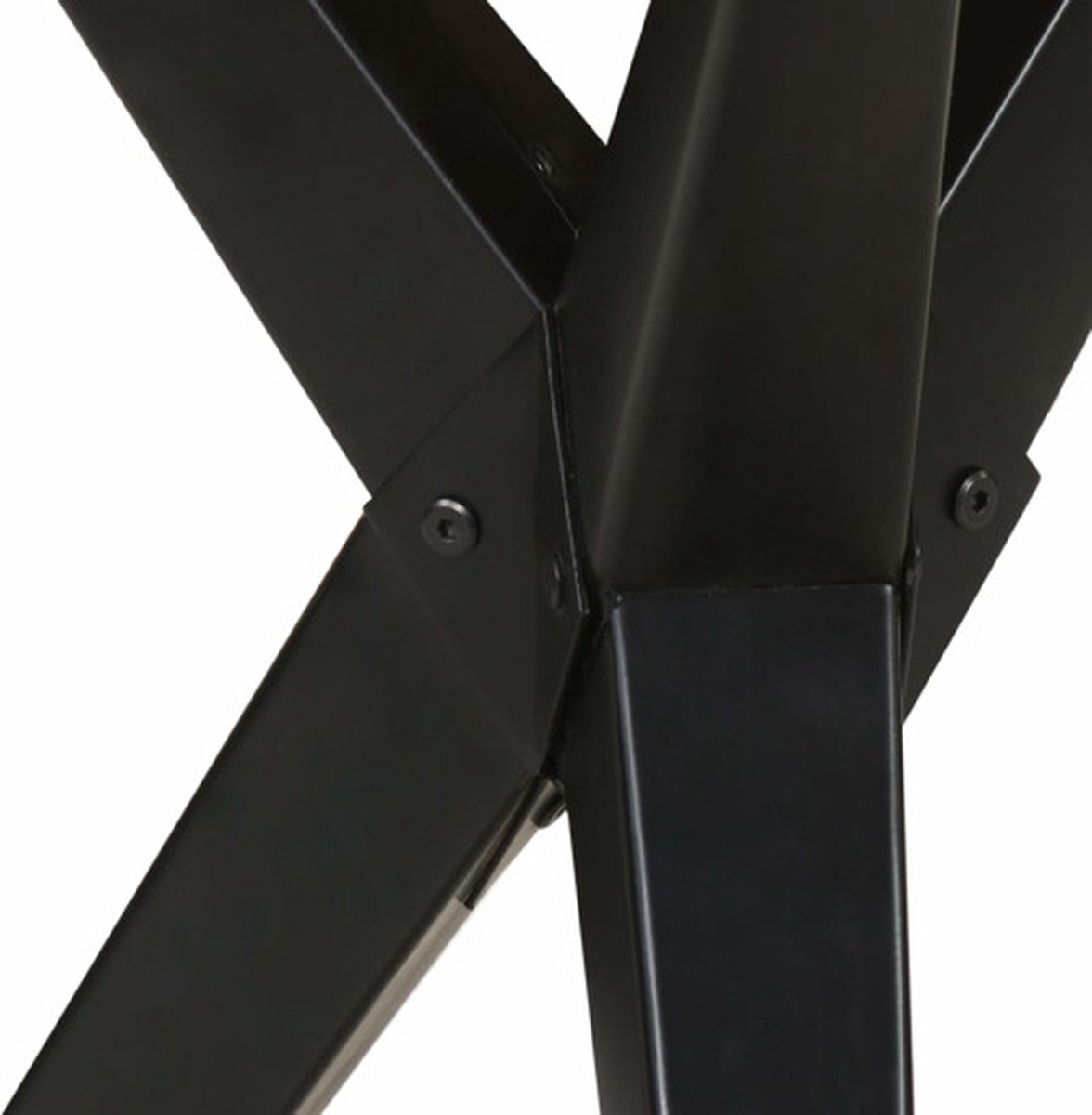 Vidaxl Eettafel 160x80x76 Cm Massief Acaciahout - Zwart