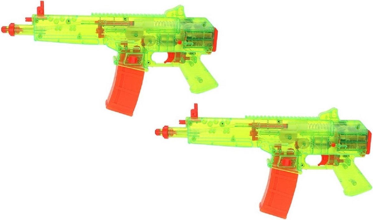 2x Waterpistool/waterpistolen 43 Cm - Groen