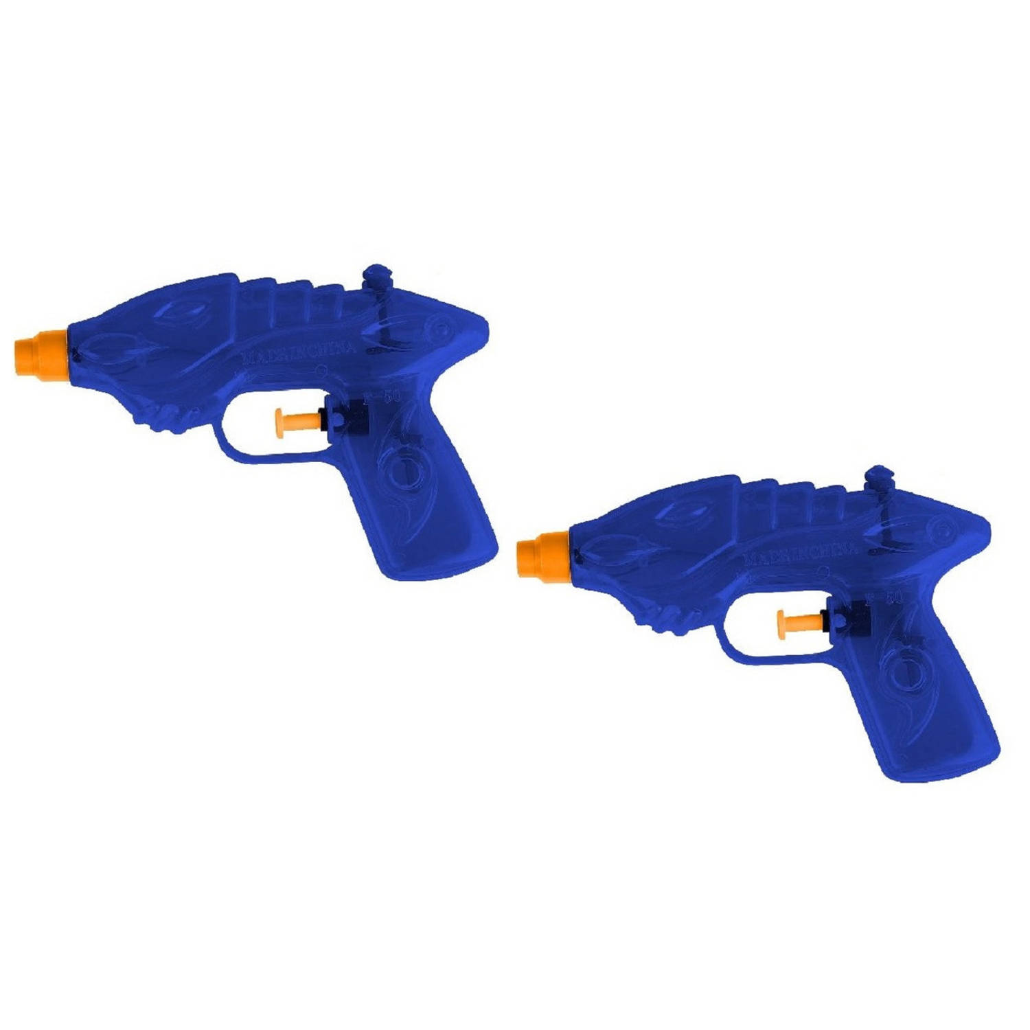 Summertime 2x Waterpistool/waterpistolen 16,5 Cm - Blauw