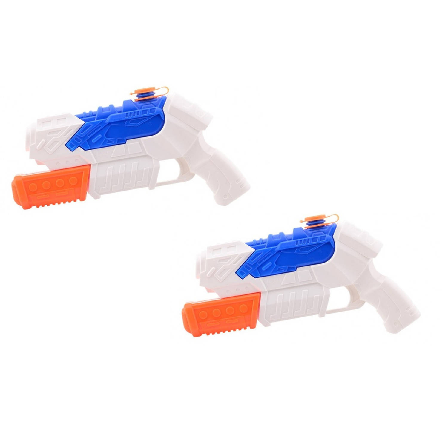 John Toy 2x Waterpistool/waterpistolen/blauw 27 Cm - Wit