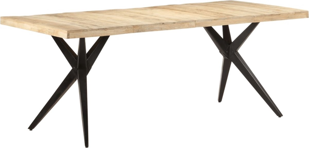 Vidaxl Eettafel 200x90x76 Cm Ruw Mangohout