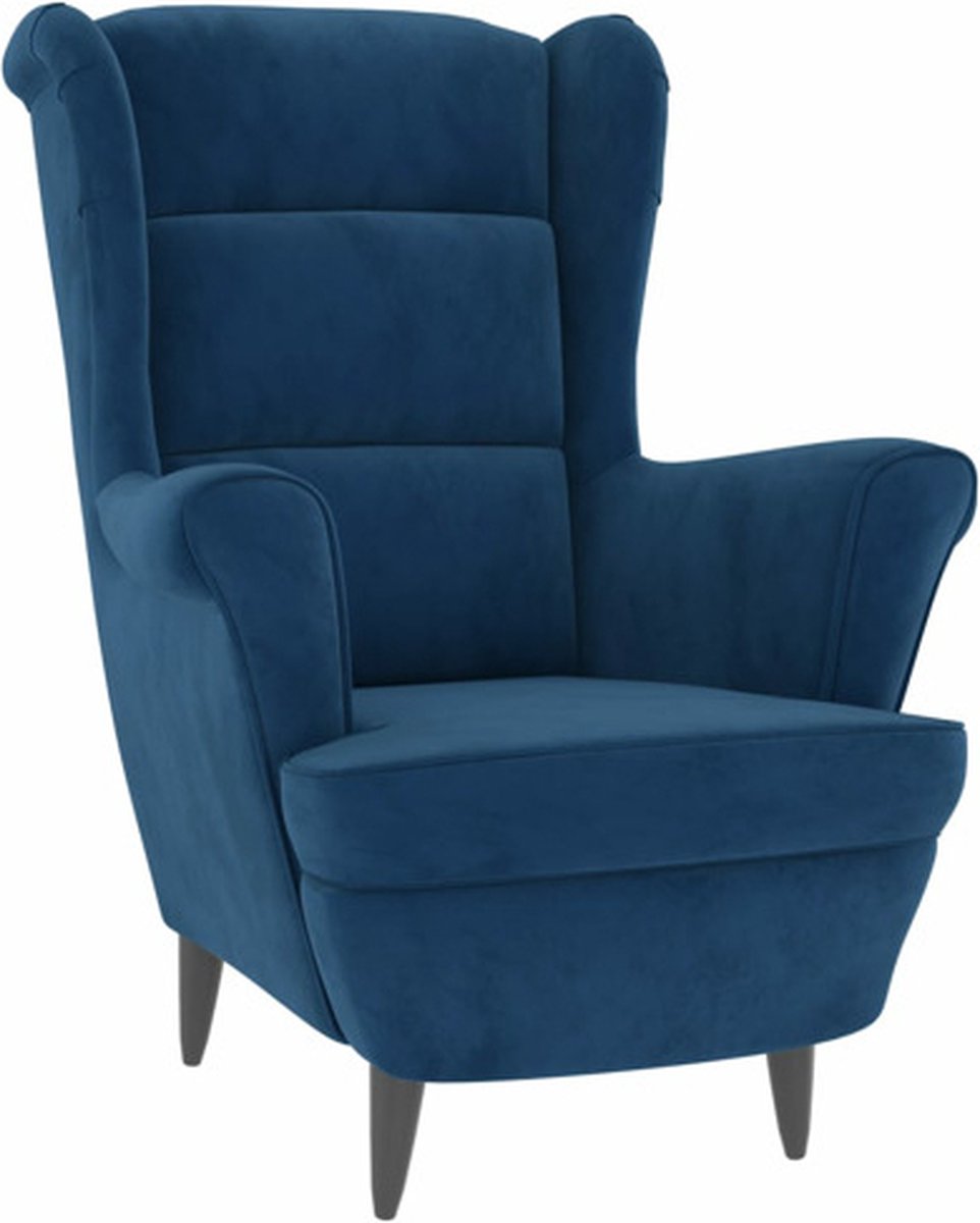 Vidaxl Fauteuil Fluweel - Blauw