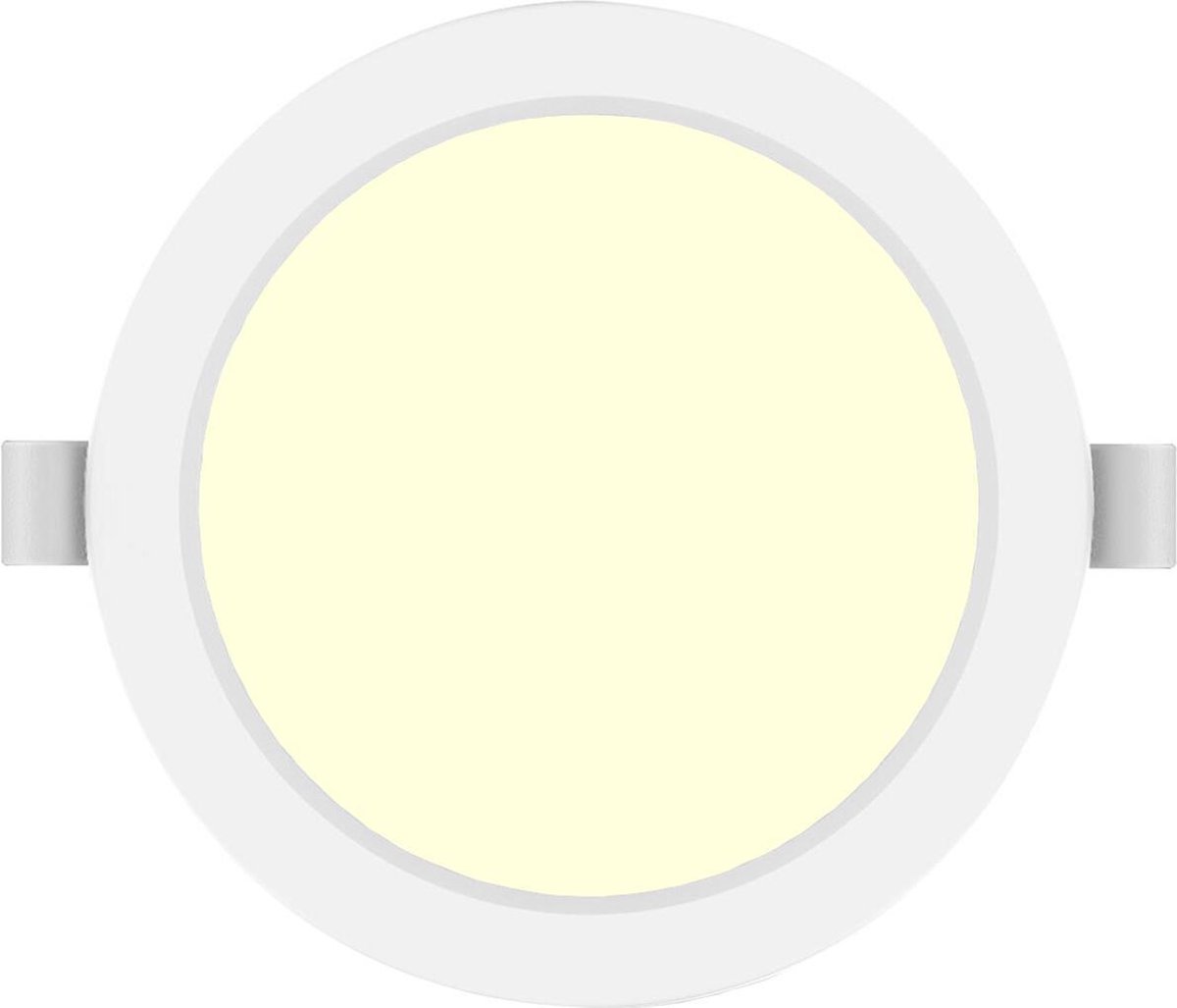 BES LED Led Downlight Pro - Aigi Trinko - Inbouw Rond 20w - Warm 3000k - Mat - Kunststof - Ø222mm - Wit