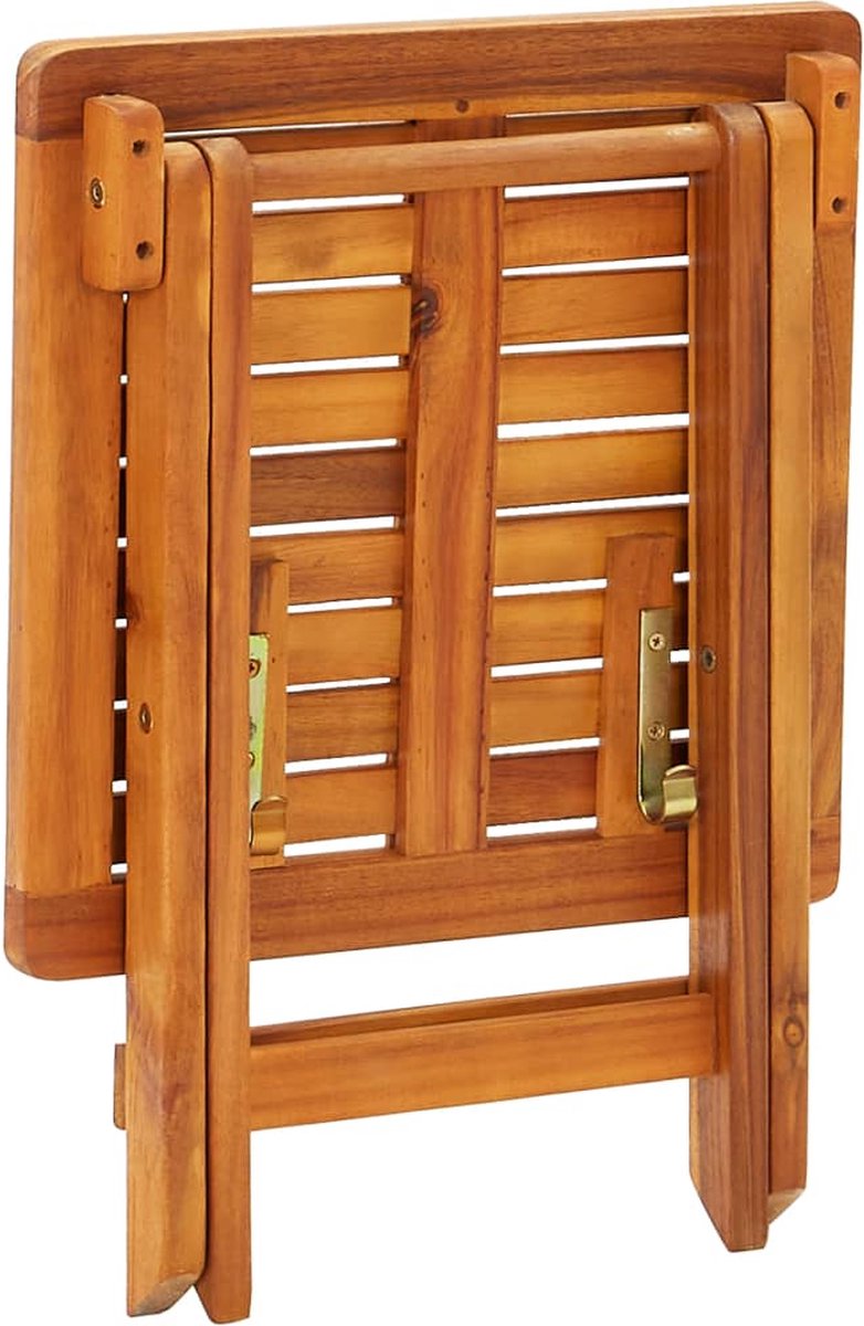 Vidaxl Ligstoelen 2 St Met Tafel En Kussens Massief Acaciahout - Grijs