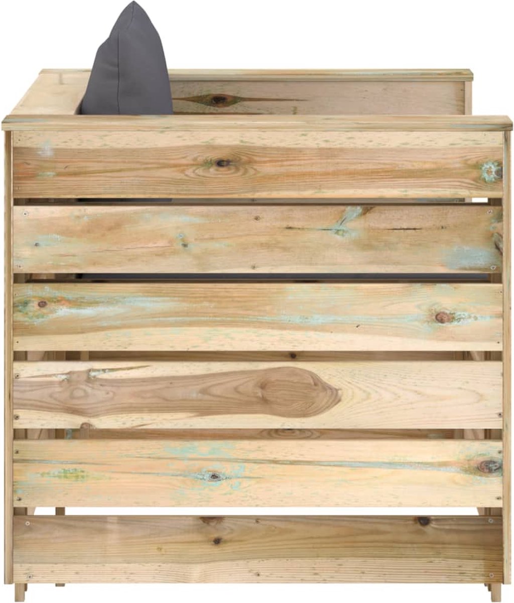 Vidaxl 2-delige Loungeset Met Kussens Geïmpregneerd Hout - Groen