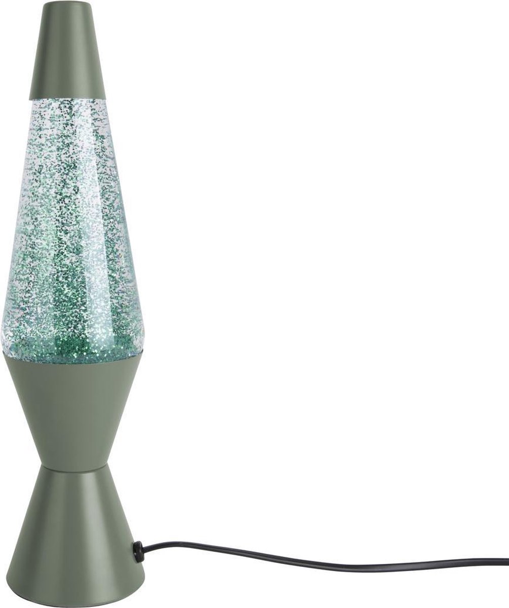 Leitmotiv Tafellamp Glitter 25w 37 Cm Staal/glas - Groen