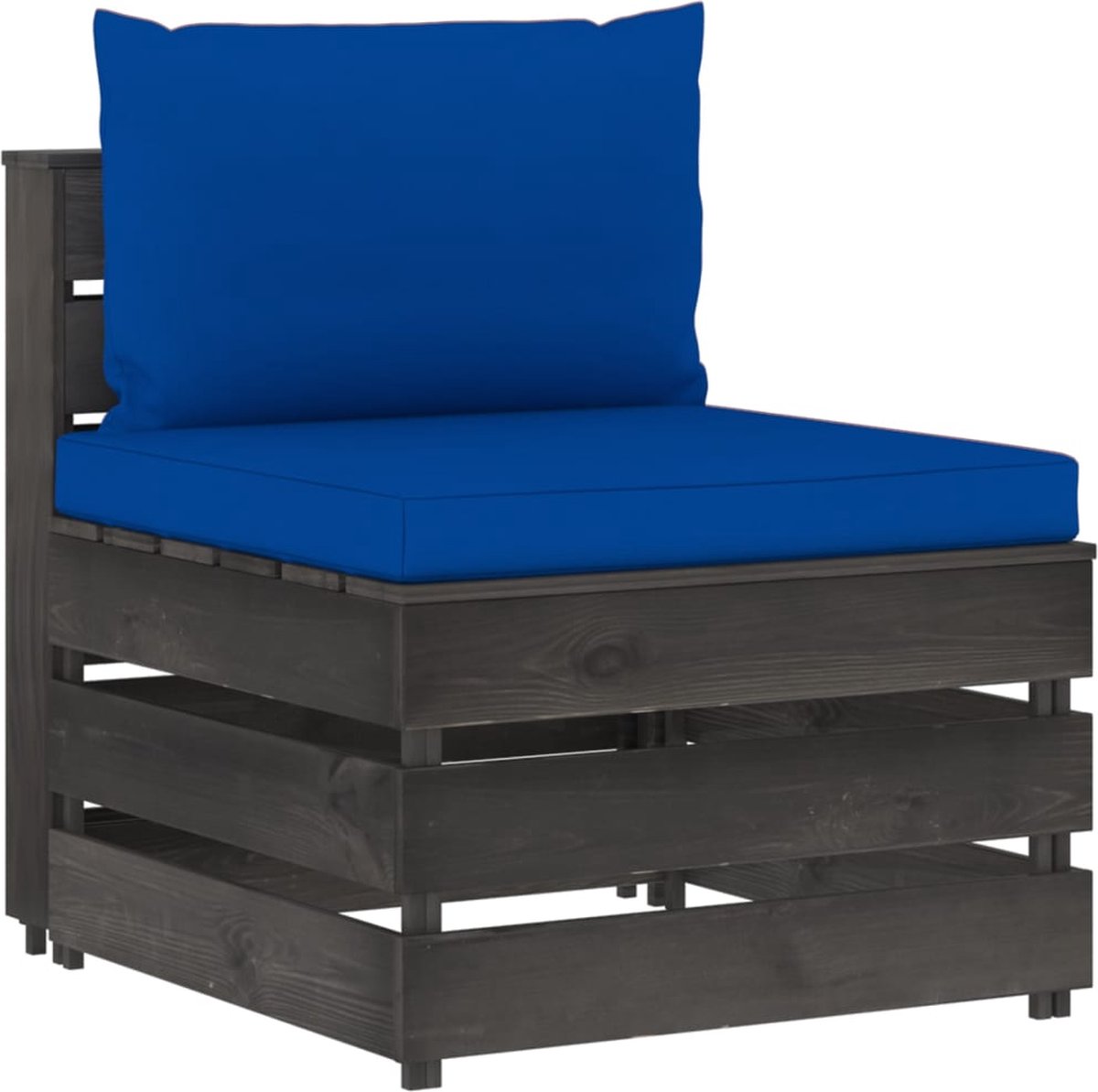 Vidaxl 6-delige Loungeset Met Kussens Geïmpregneerd Hout - Blauw