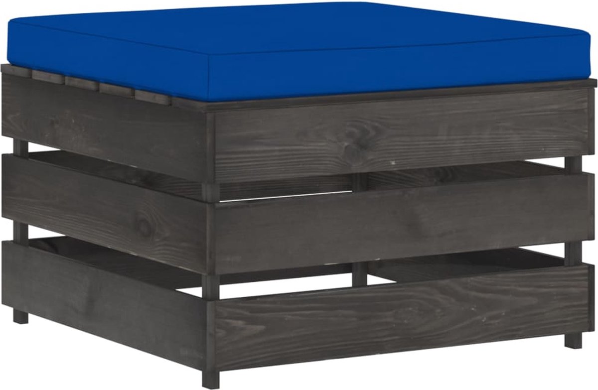 Vidaxl 6-delige Loungeset Met Kussens Geïmpregneerd Hout - Blauw
