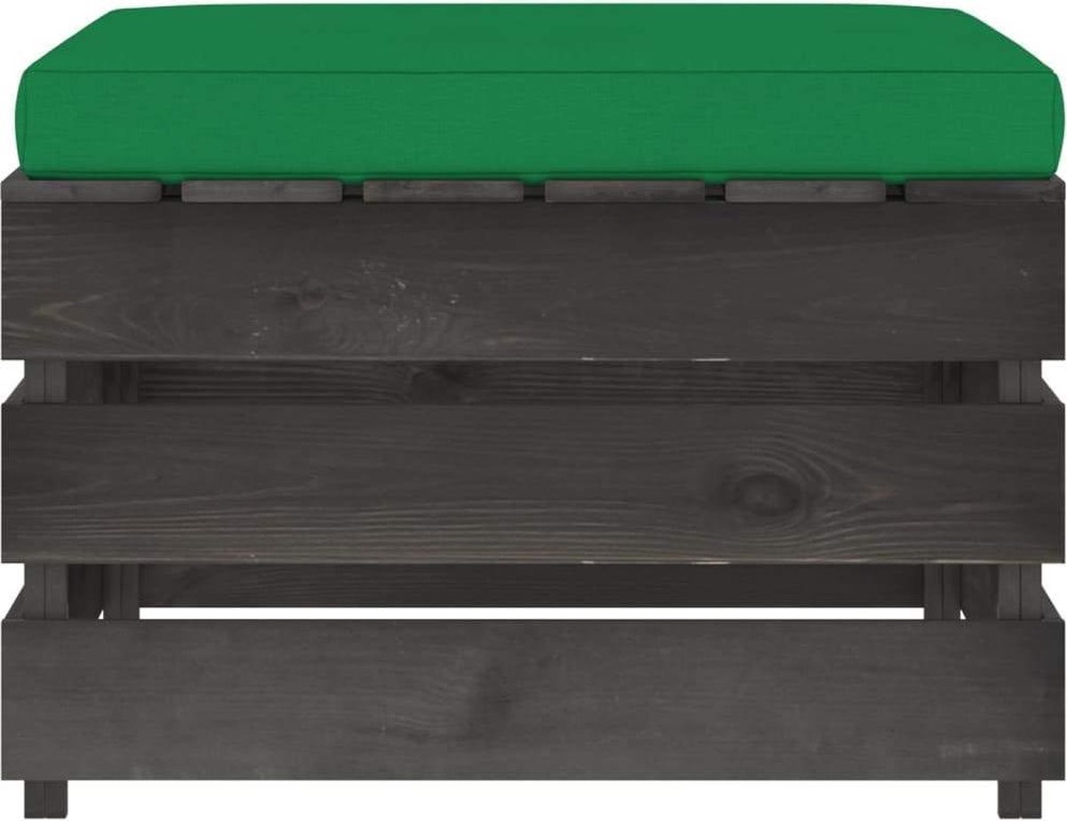 Vidaxl 3-delige Loungeset Met Kussens Geïmpregneerd Hout - Groen