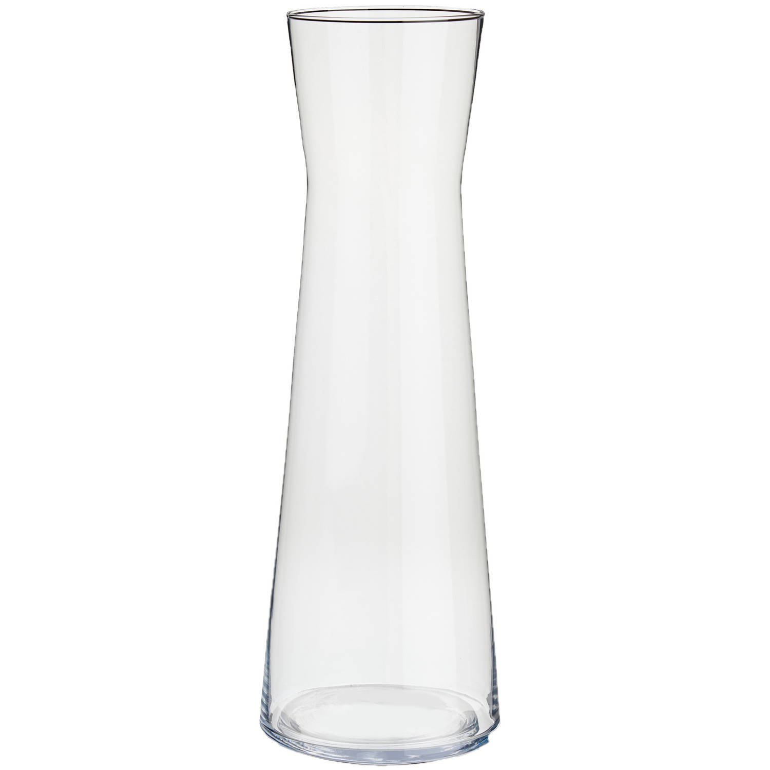 Bloemenvaas Conisch Van Glas 17 X 50 Cm - Glazen Transparante Vazen