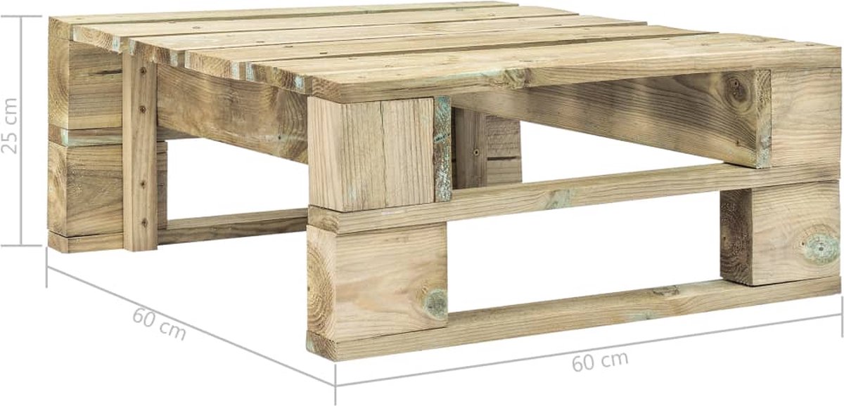 Vidaxl 6-delige Loungeset Pallet Met Kussens Geïmpregneerd Hout - Groen