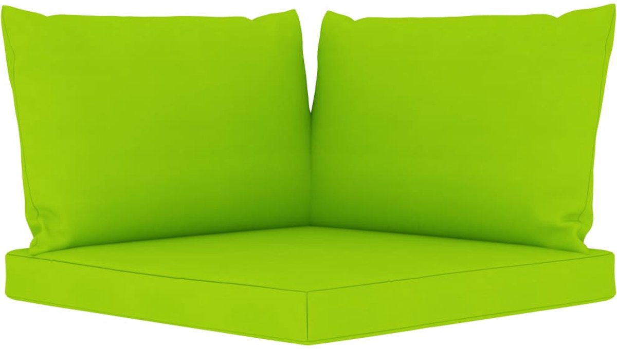 Vidaxl 6-delige Loungeset Met Heldere Kussens Grenenhout - Bruin