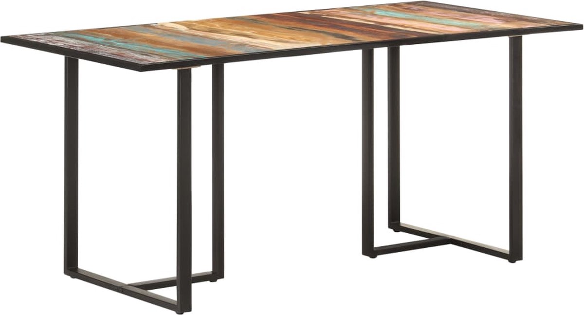 Vidaxl Eettafel 160 Cm Massief Gerecycled Hout - Bruin