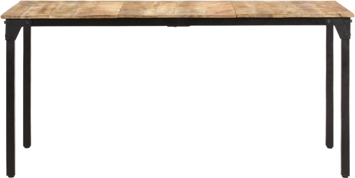 Vidaxl Eettafel 160x80x76 Cm Ruw Mangohout - Marrón