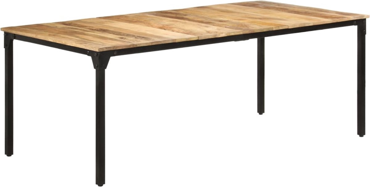 Vidaxl Eettafel 200x100x76 Cm Ruw Mangohout - Marrón