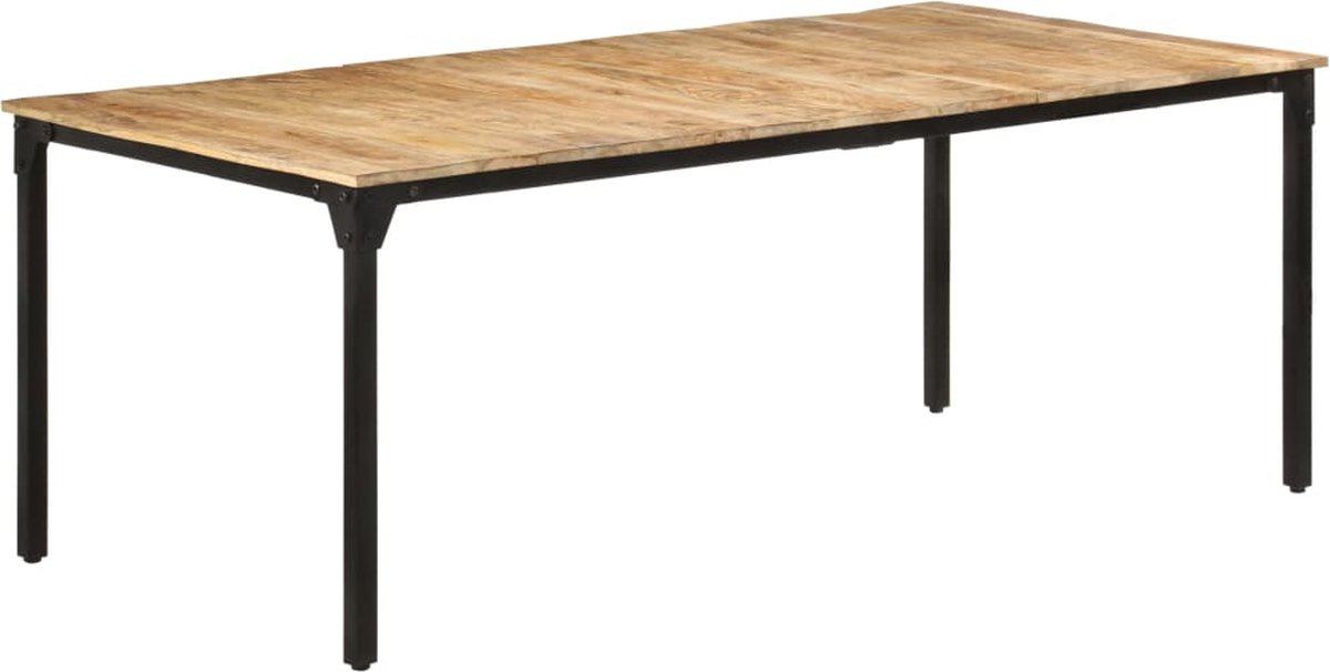 Vidaxl Eettafel 200x100x76 Cm Ruw Mangohout - Bruin