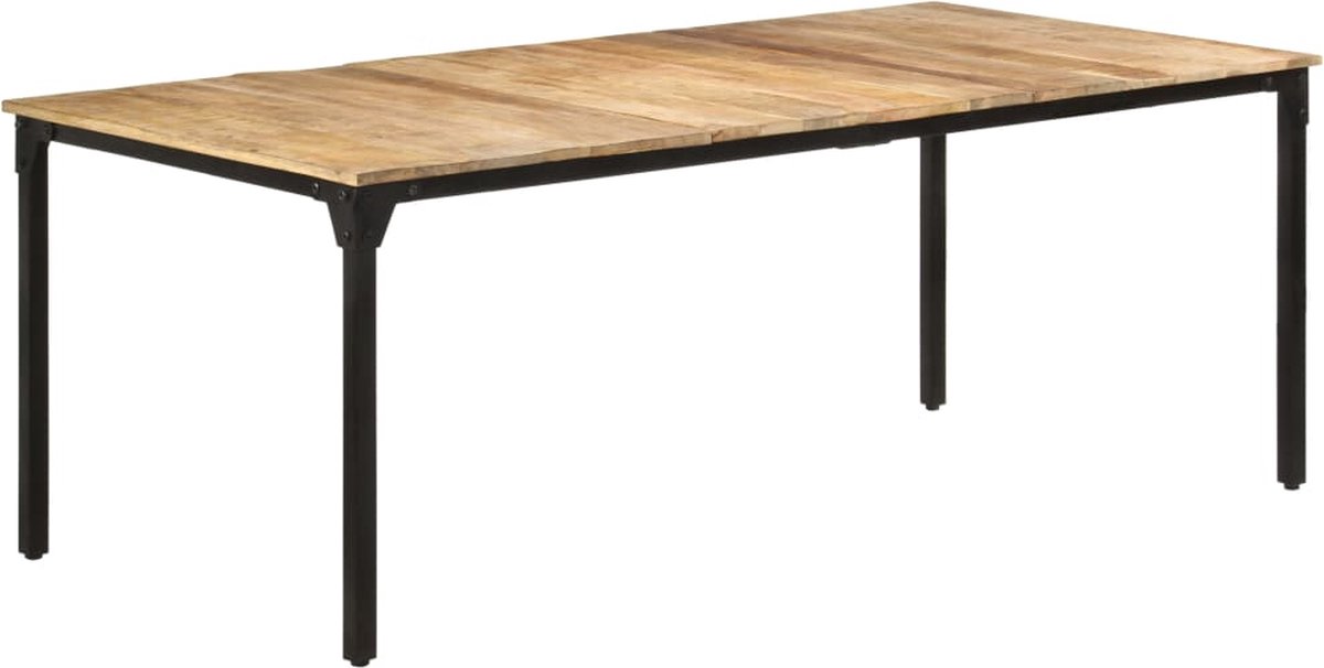 Vidaxl Eettafel 200x100x76 Cm Ruw Mangohout - Bruin