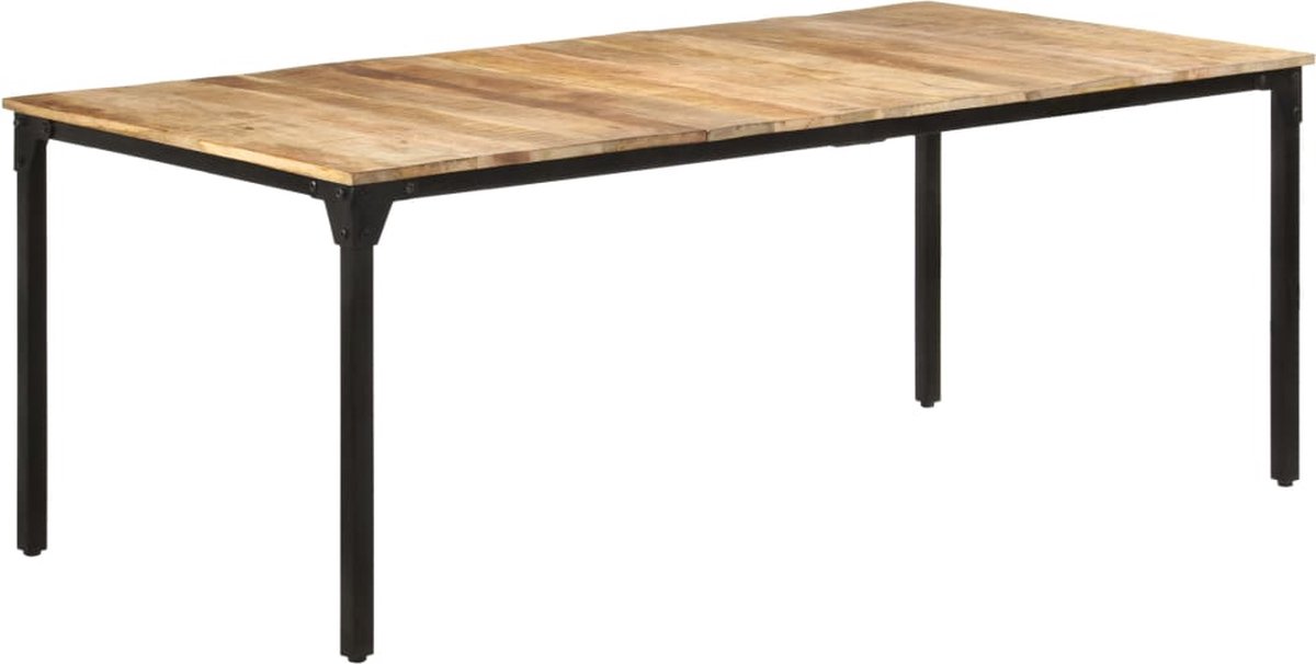 Vidaxl Eettafel 200x100x76 Cm Ruw Mangohout - Bruin