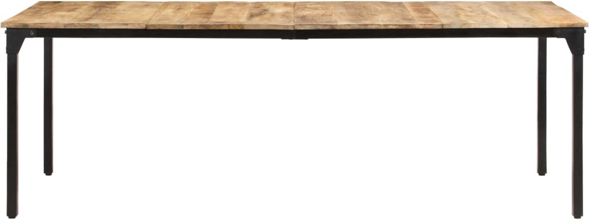 Vidaxl Eettafel 220x100x76 Cm Ruw Mangohout - Bruin