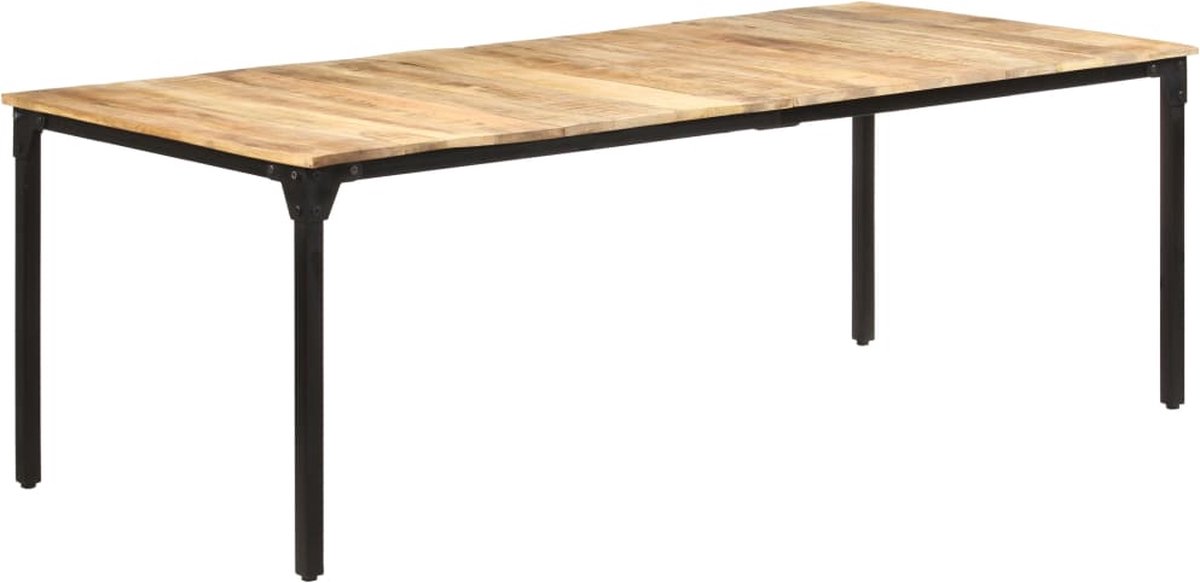 Vidaxl Eettafel 220x100x76 Cm Ruw Mangohout - Bruin