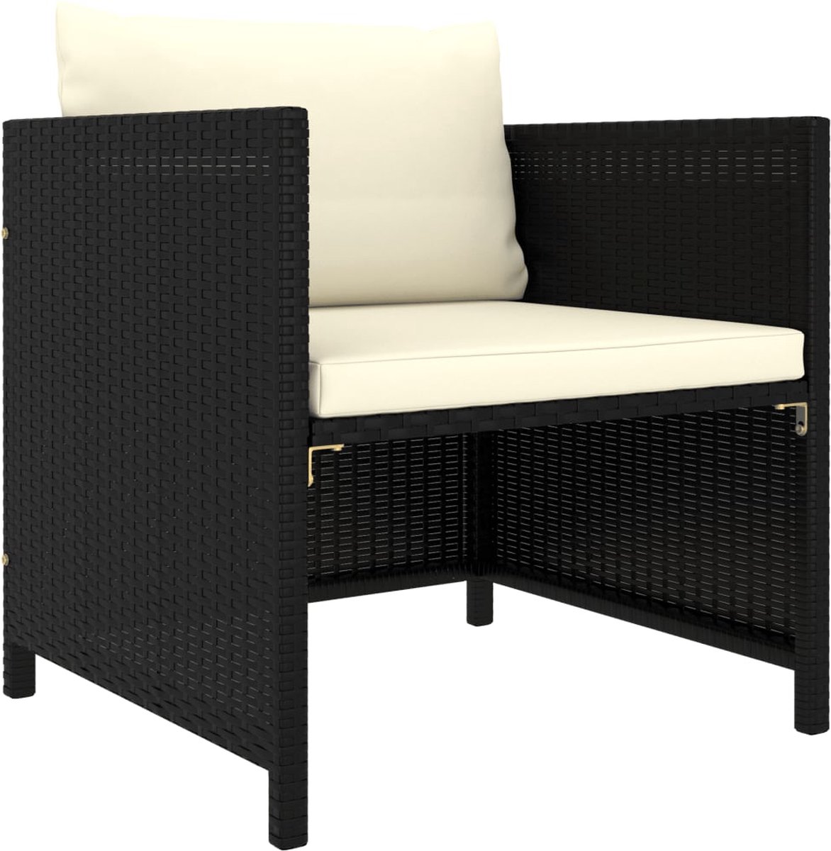 Vidaxl 8-delige Loungeset Met Kussens Poly Rattan - Zwart
