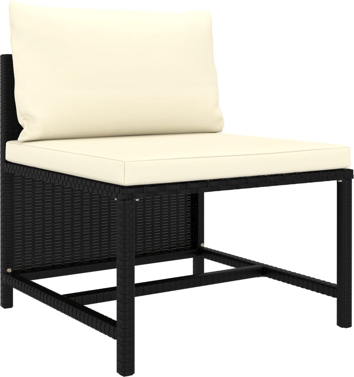 Vidaxl 8-delige Loungeset Met Kussens Poly Rattan - Zwart