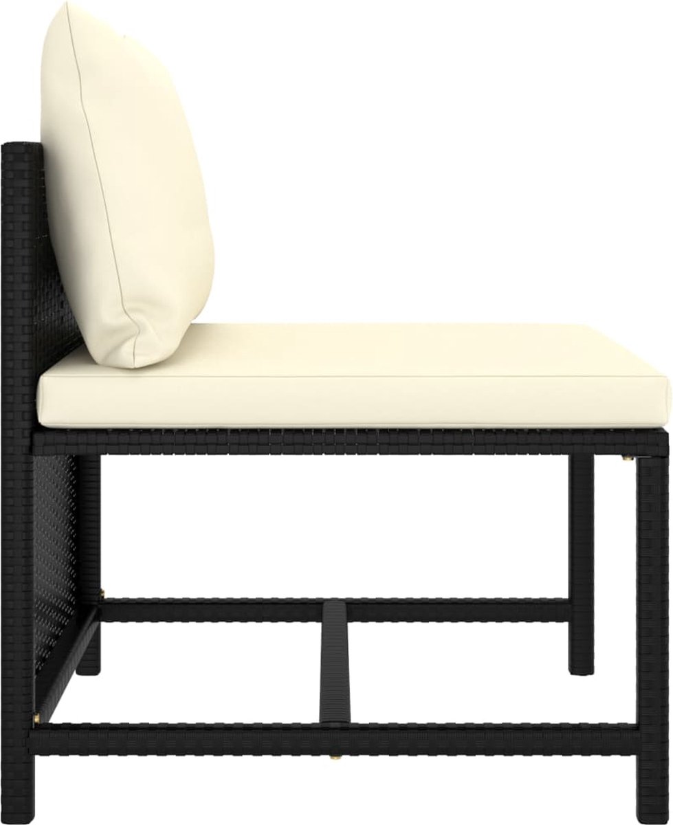 Vidaxl 8-delige Loungeset Met Kussens Poly Rattan - Zwart