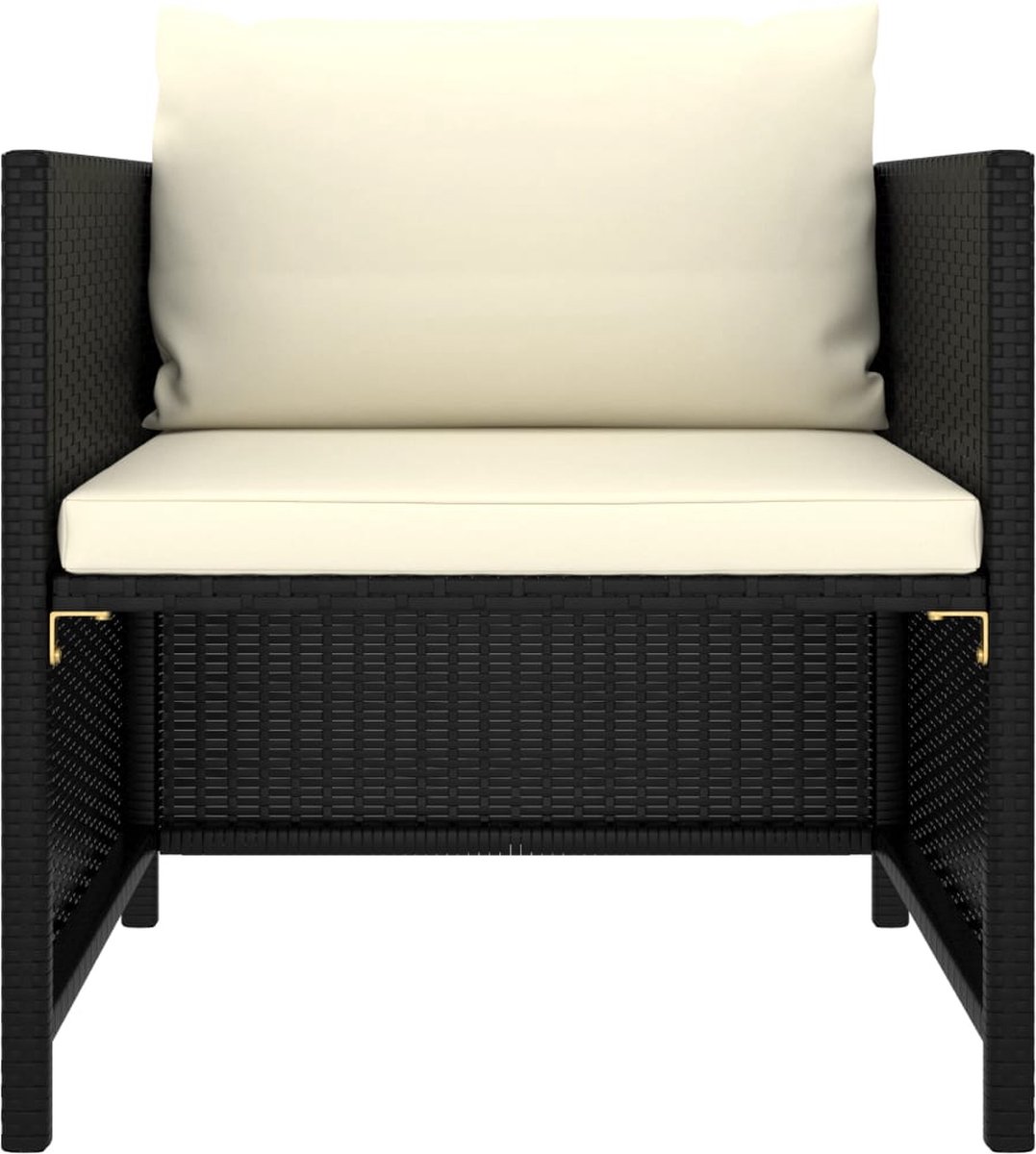 Vidaxl 8-delige Loungeset Met Kussens Poly Rattan - Zwart