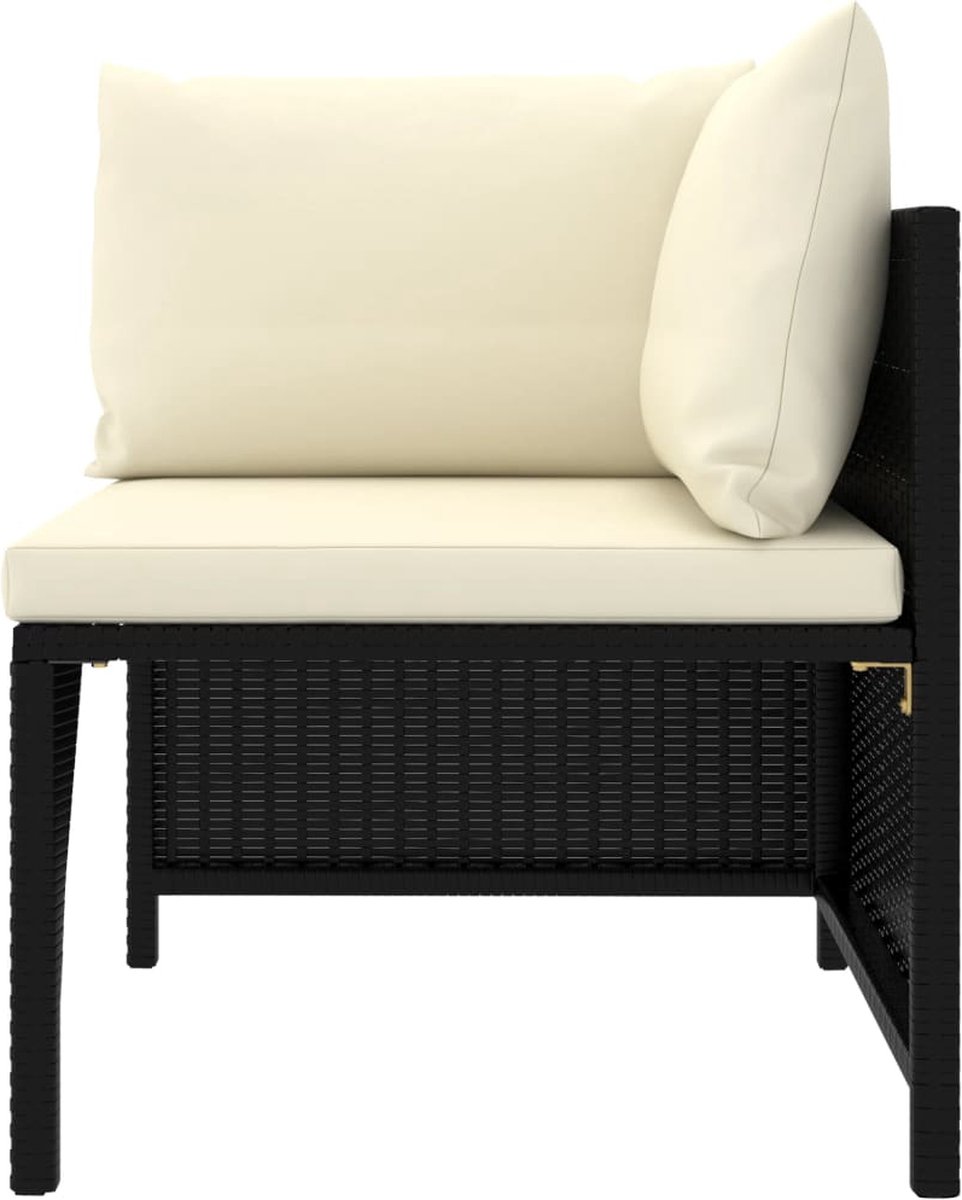 Vidaxl 8-delige Loungeset Met Kussens Poly Rattan - Zwart