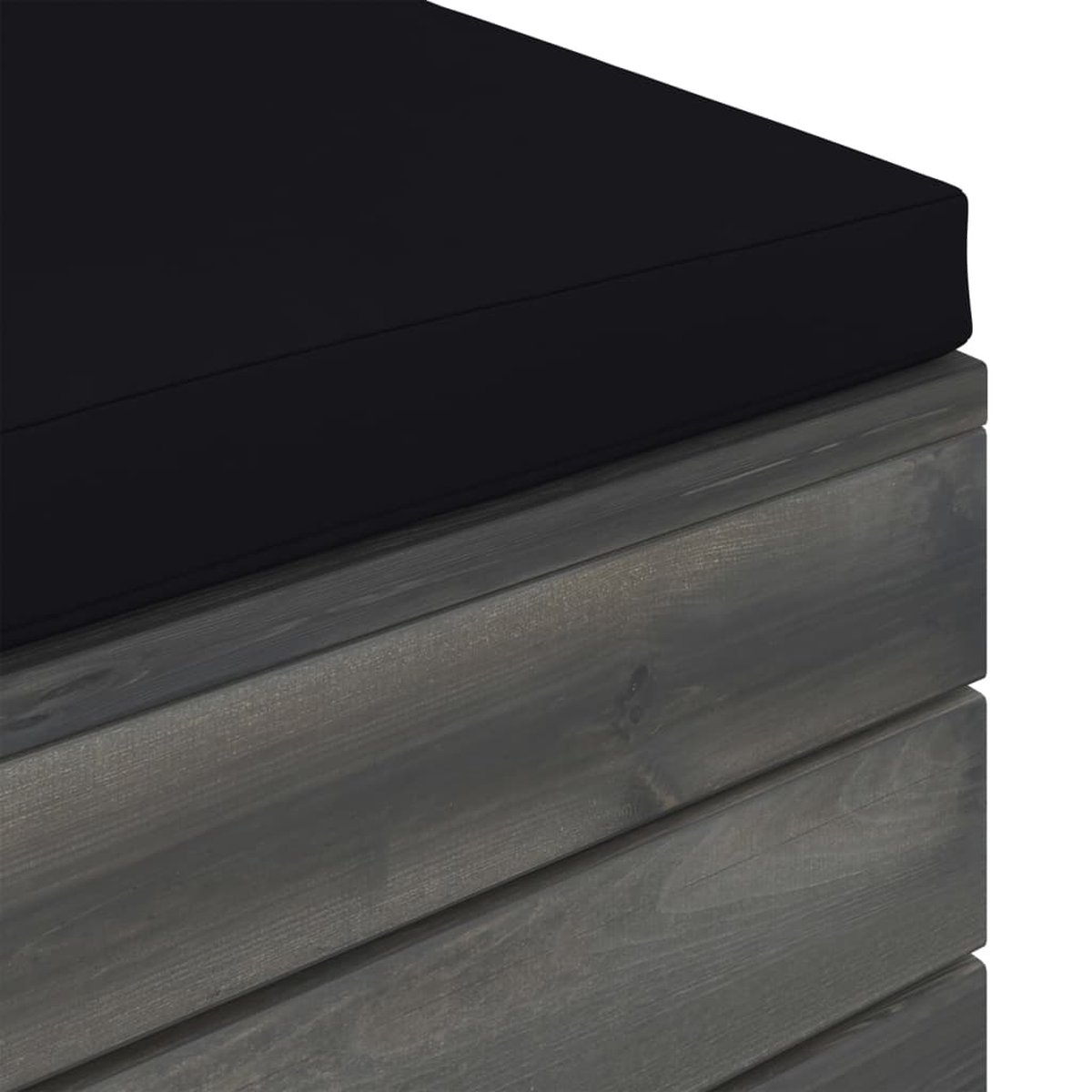 Vidaxl 10-delige Loungeset Met Kussens Pallet Massief Grenenhout - Zwart