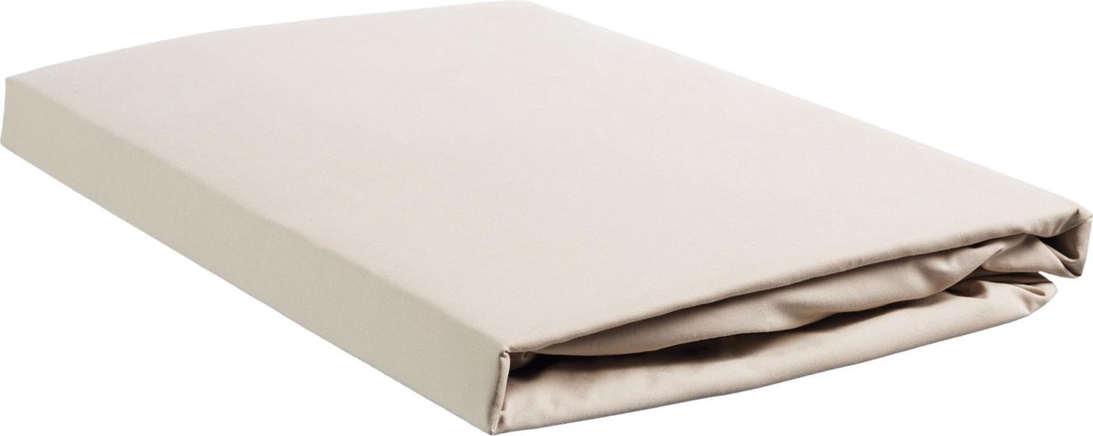 AMBIANTE Cotton Uni Hoeslaken - 100% Katoen - Lits-jumeaux (200x200 Cm) - Sand - Geel