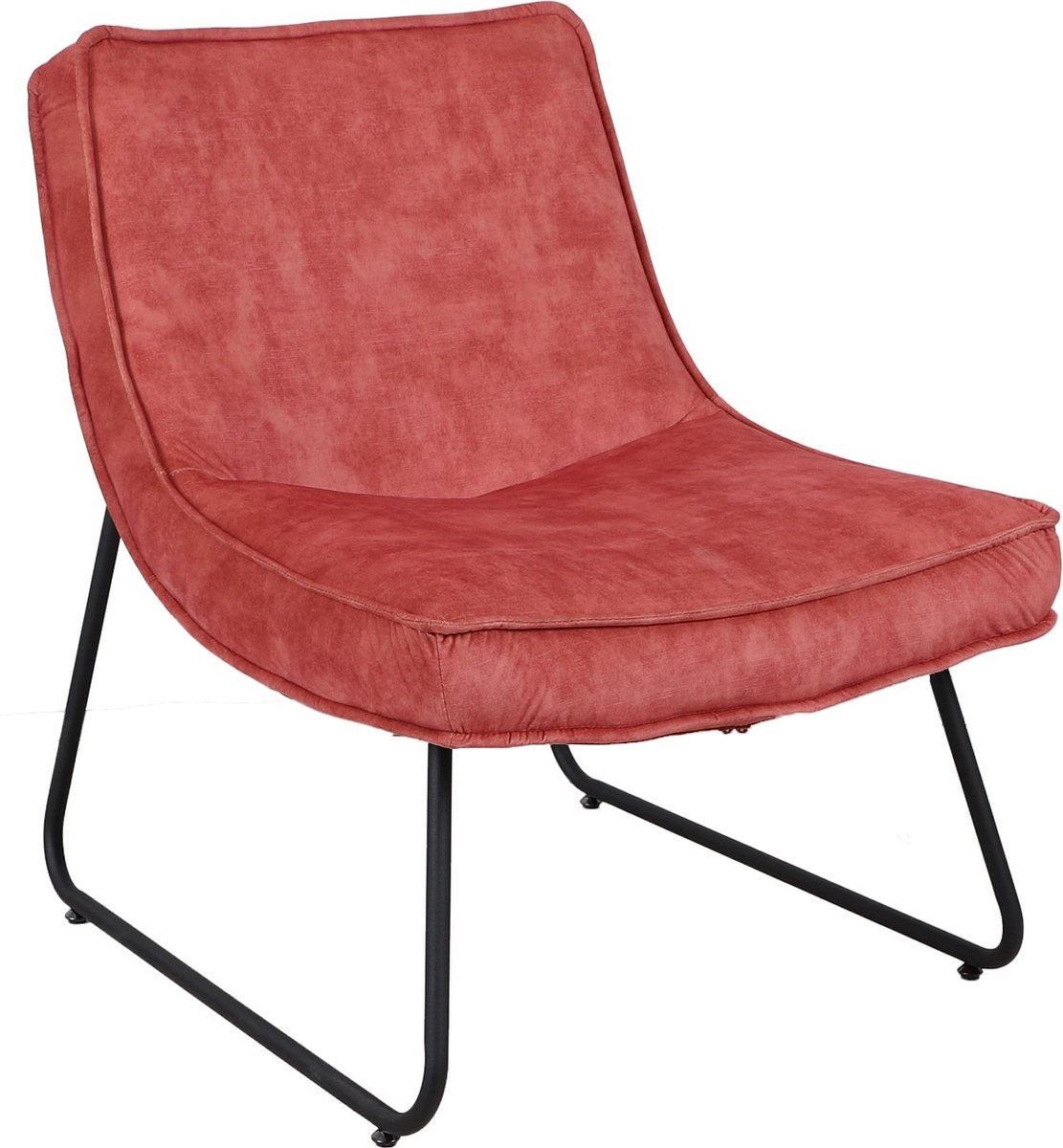 Dimehouse Fauteuil Industrieel Lowen - Velvet - Roze