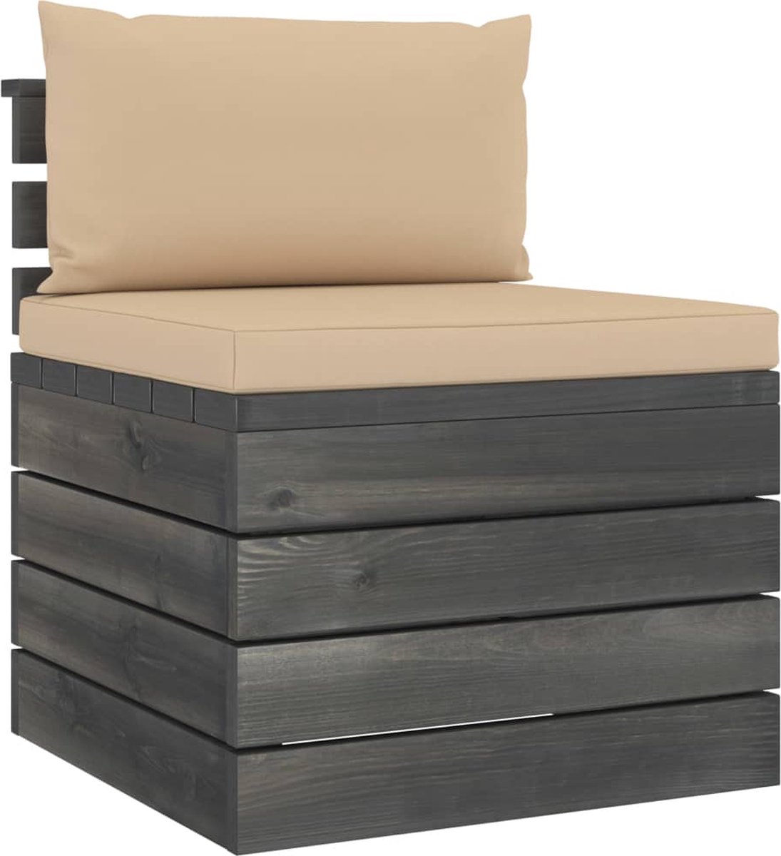 Vidaxl 6-delige Loungeset Met Kussens Pallet Massief Grenenhout - Beige