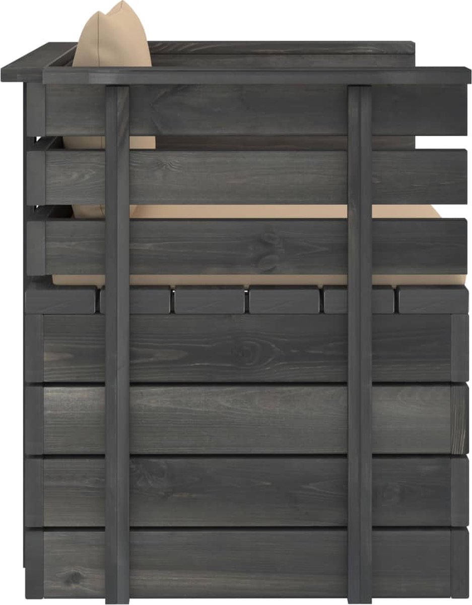 Vidaxl 7-delige Loungeset Met Kussens Pallet Massief Grenenhout - Beige