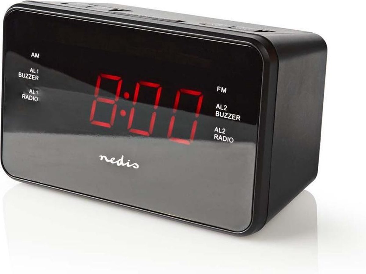 Nedis Digitale Wekkerradio - Zwart